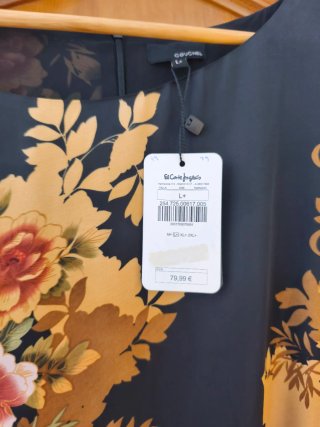 Vestido Fiesta Vila Negro Estampado