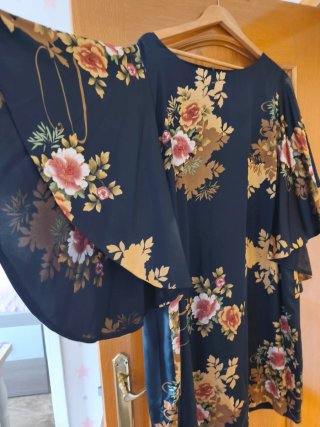 Vestido Fiesta Vila Negro Estampado