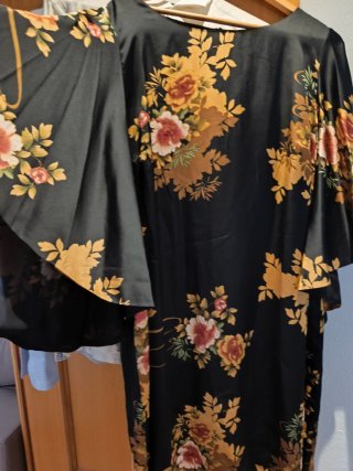 Vestido Fiesta Vila Negro Estampado