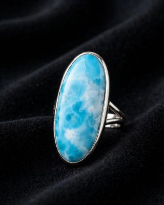 Anillo de Larimar y Plata 925