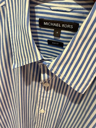 Camisa Michael Kors Hombre Rayas Azul
