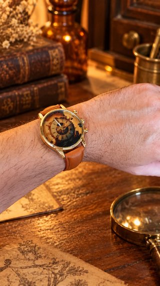 Reloj Estilo Steampunk Dorado