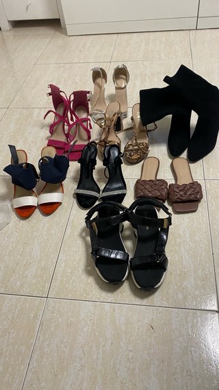 lote de zapatos y sandalias de mujer!