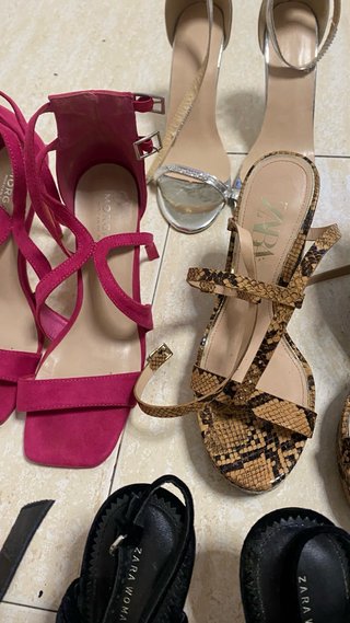 lote de zapatos y sandalias de mujer!