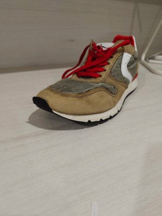 Zapatillas Voila Blanche Beige y Rojo