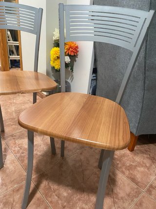 Sedie da cucina in legno e metallo
