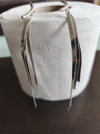 Pendientes Largos Plateados