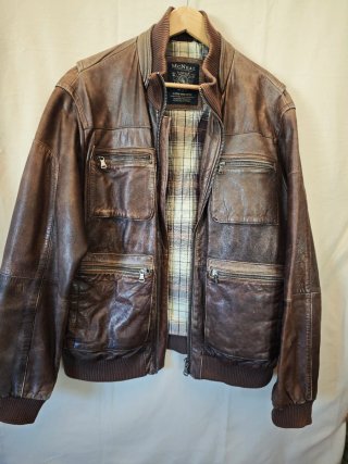 Chaqueta de cuero McNeal marrón