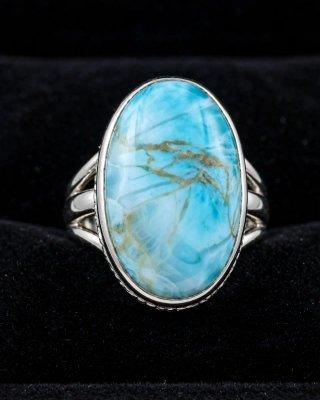 Anillo de Plata 925 y Larimar
