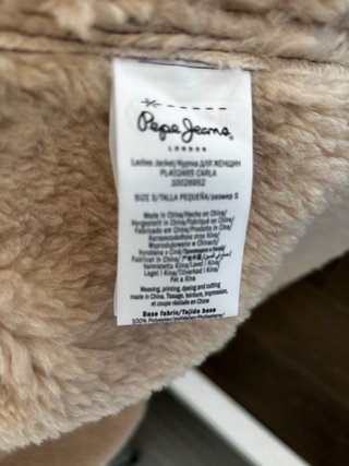 Abrigo Pepe Jeans Talla S Mujer