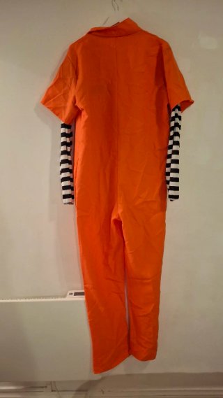 Disfraz Preso Convicto Naranja Talla M