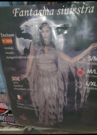 Disfraz Fantasma Siniestra Talla M/L