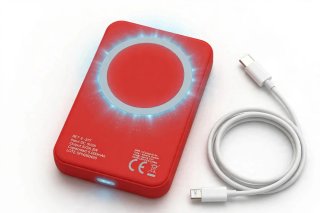 Power Bank Rosso Esterno 5000mAh Ricarica Rapida