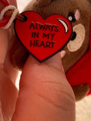 Portachiavi Peluche Orsetto con Cuore