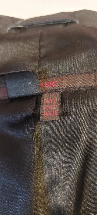 Chaqueta de Piel Negra Talla L