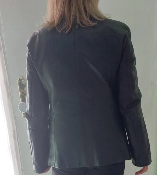 Chaqueta de Piel Negra Talla L