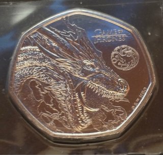 Monedas Inglaterra 2026 50p Juego de Tronos