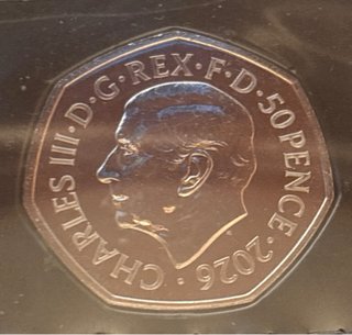 Monedas Inglaterra 2026 50p Juego de Tronos