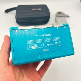 Nintendo 3DS Aqua Blu Console + Caricatore
