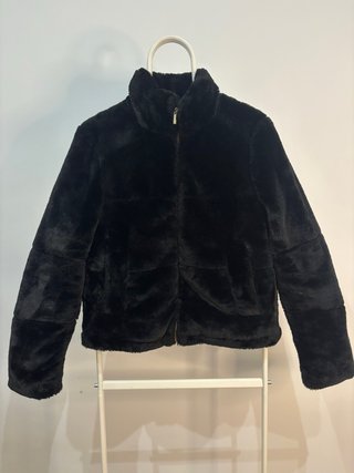 Abrigo Pelo Sintético Zara Negro