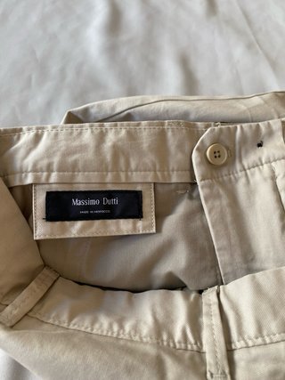 Calças bege Massimo Dutti
