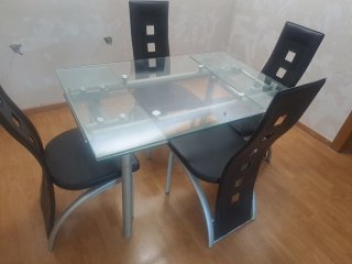 Mesa Comedor Cristal 6 Sillas Diseño precio 1700