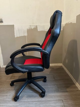 Sedia da Gaming Rossa e Nera