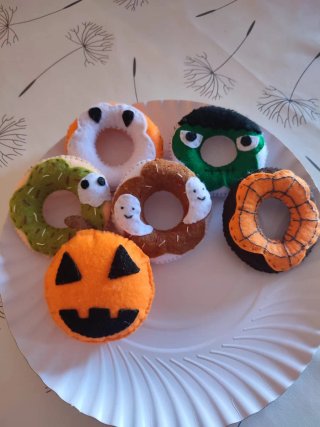 Donuts de Fieltro para Halloween