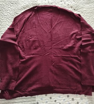 Jersey de punto color granate
