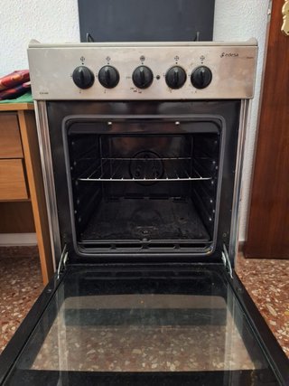 Cocina de gas Edesa de acero inoxidable