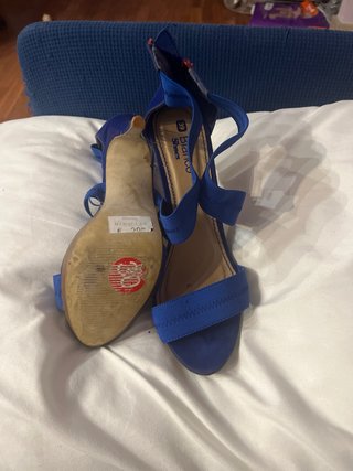 Sandalias de tacón de Blanco, azul talla 39