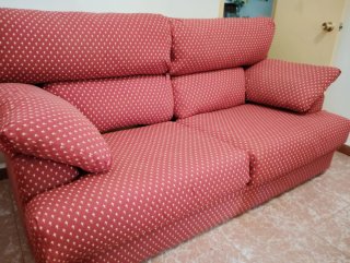 Sofá de 3 plazas rojo