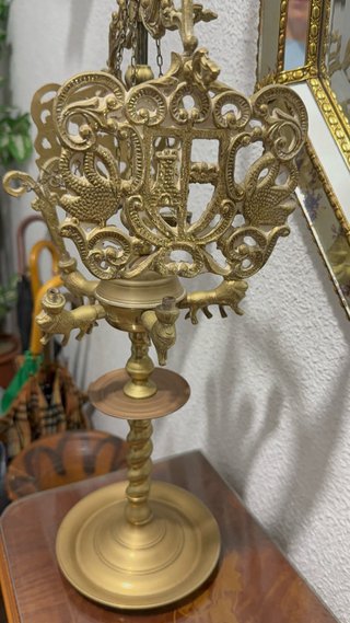 Velón de bronce antiguo