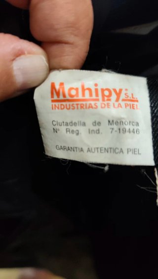 Chaqueta negra de piel hombre XL
