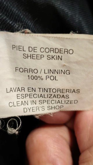 Chaqueta negra de piel hombre XL
