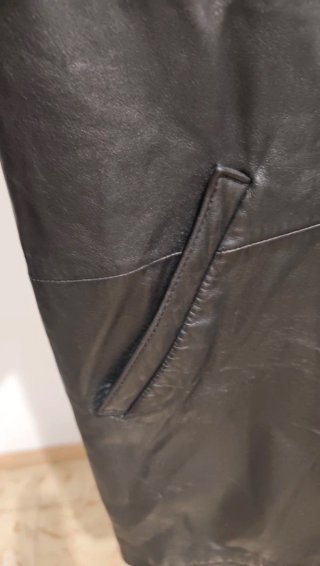 Chaqueta negra de piel hombre XL