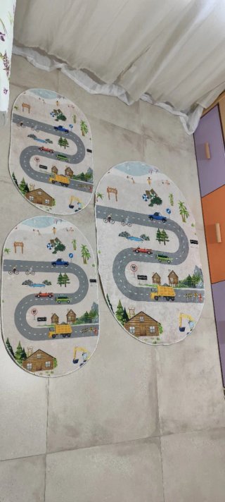 Set di 3 tappeti per bambini