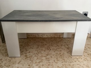 Mesa Abatible Nueva Gris y Blanca