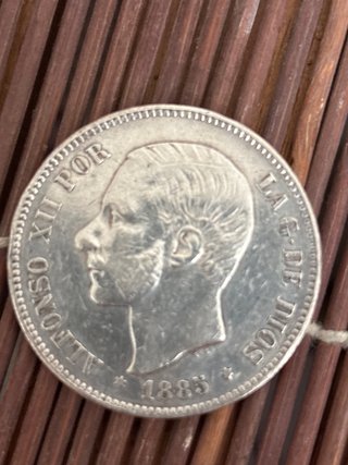 Moneda 5 Pesetas Alfonso XII 1885