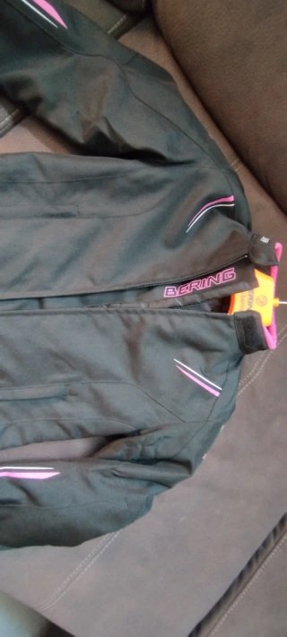 Chaqueta Moto Niña BERING Negra y Rosa