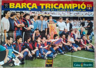 Póster Barça Tricampeón Temporada 92-93