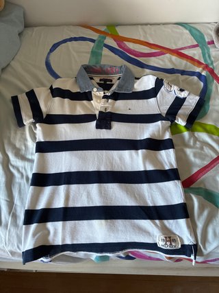 Polo Tommy Hilfiger Rayas Azul Blanco