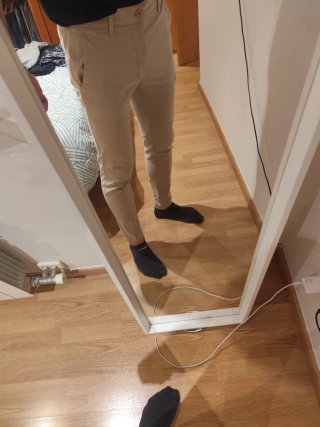 Pantalón chino Zara Beige