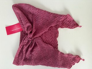 Top texturizado rosa talla única
