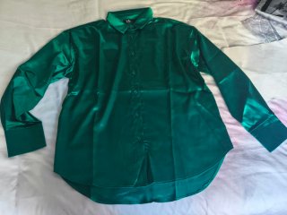 Blusa de raso verde