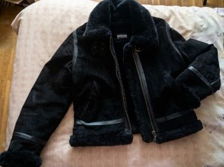 Chaquetón Aviador Morgan Negro en Piel