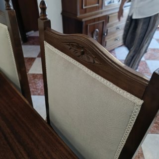 Conjunto de Mesa plegable y 4 Sillas de Madera