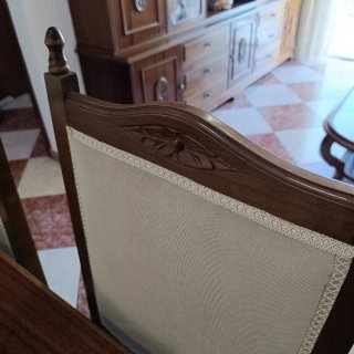 Conjunto de Mesa plegable y 4 Sillas de Madera