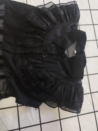 Disfraz Miércoles negro volantes 150cm