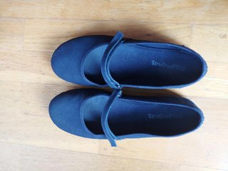 Merceditas Pisamonas tela azul T.39